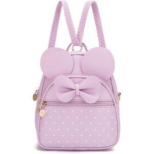 KL928 Girls Bowknot Polka Dot Cute Mini Backpack Small Daypacks Convertible